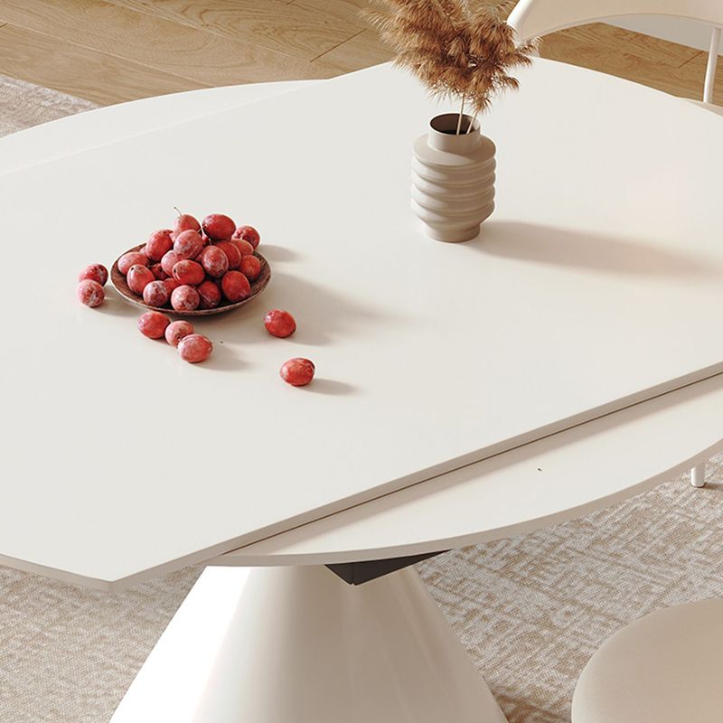 Contemporary Extendable Sintered Stone Top Dining Table with Chairs