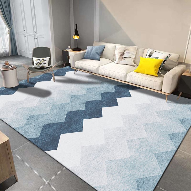Apricot Simple Rug Polyester Geometric Rug Non-Slip Backing Rug for Living Room