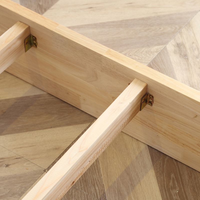 Mid-Century Solid Wood Modern Platform Bed Solid Color Platform Bed Frame