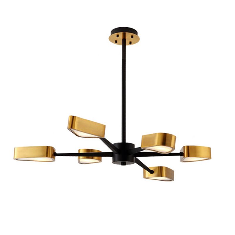 Lampada triangolare minimalista lampada da letto in metallo lampadario appeso in oro