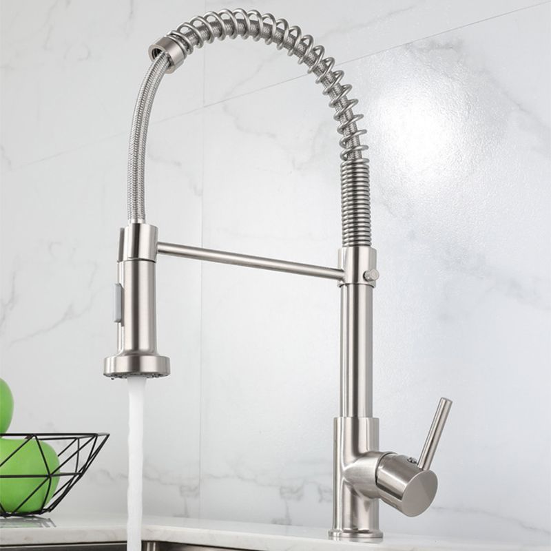 Modern Farmhouse Kitchen Faucet Pull down Single Handle 304 Stainless Steel Faucet