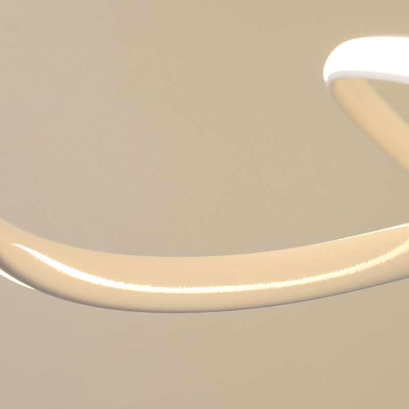 Modern Twisting Chandelier Pendant Light Metal Single Light Chandelier