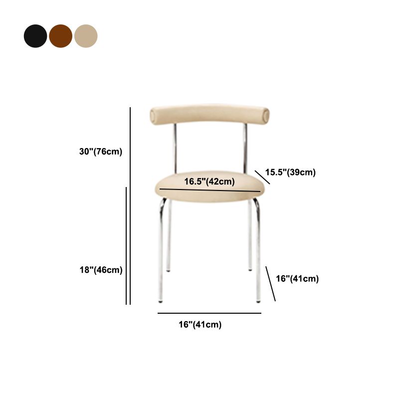 Modern Armless Dining Chairs Stackable Low Back Dining Chair