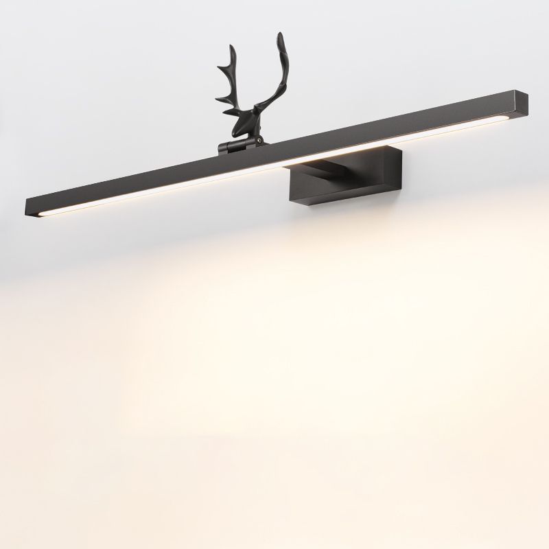 Straight Wall Sconce Lighting Minimalism Black Metal Wall Mount Light Fixture