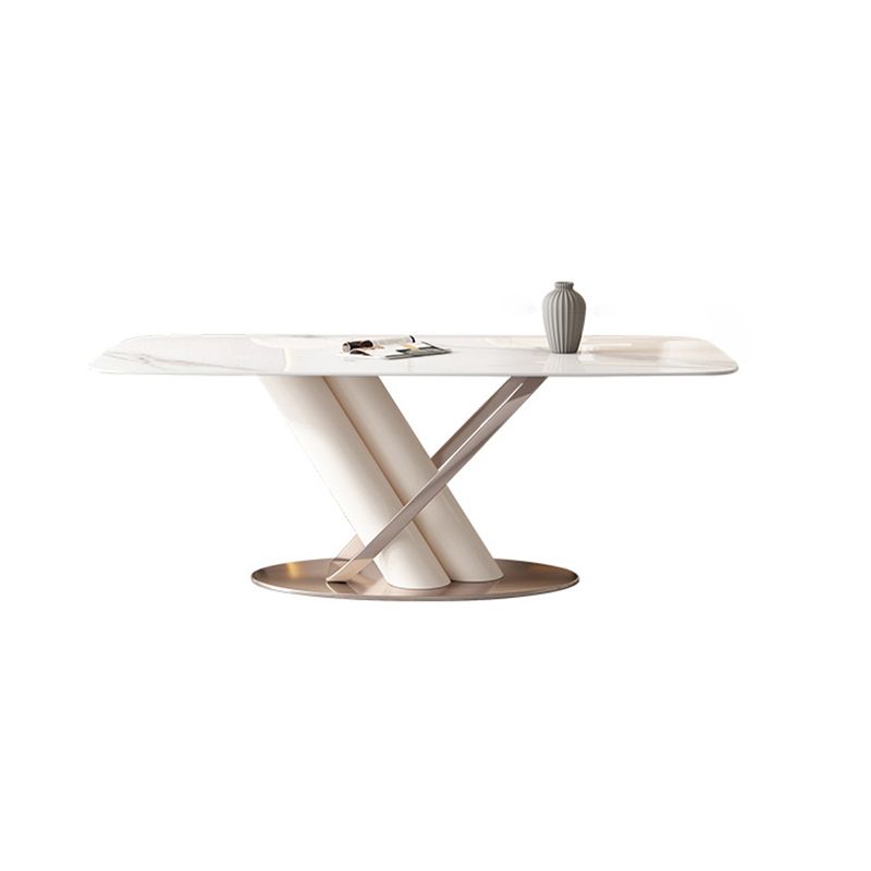 Contemporary Rectangle Sintered Stone Dining Table Set 1/4/5/7 Pieces Dining Set