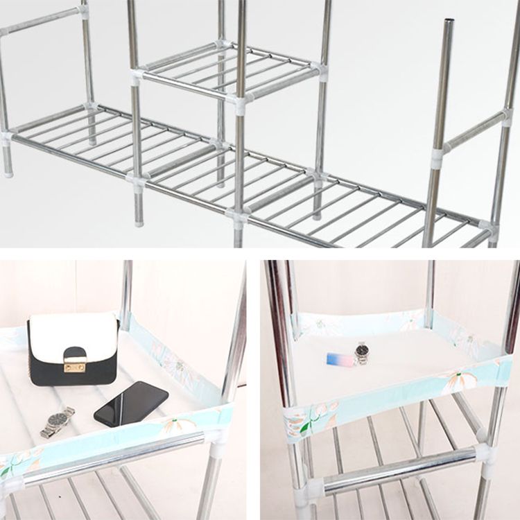 Contemporary Wardrobe Metal 1-Door Wardrobe Closet for Bedroom