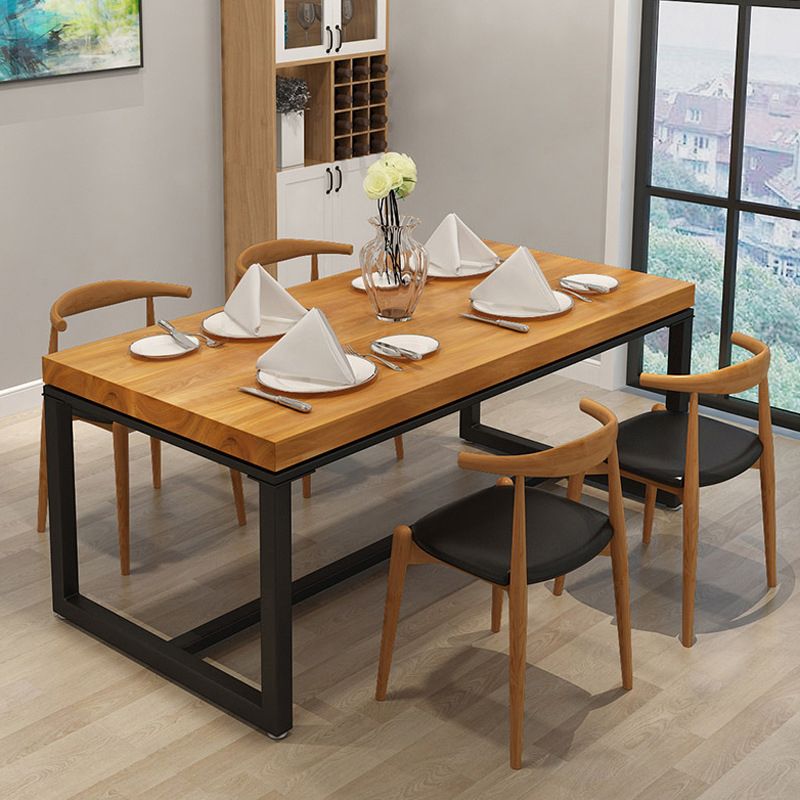 Industrial Sled Dining Table Set 1/2/5 Pieces Solid Wood Dinette Set for Shop