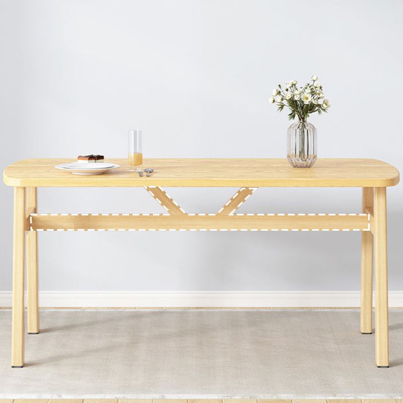 Glam Style Dining Wood Table Dining Rectangle Table for Home Use