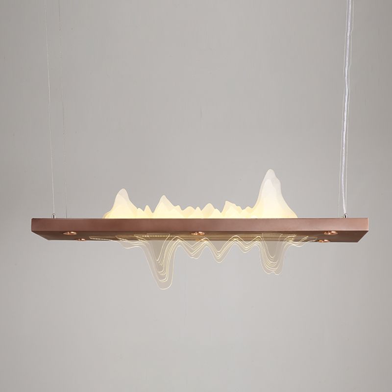 Squared Island Pendant LED Acrylic Modern Ceiling Pendant Light for Dining Room