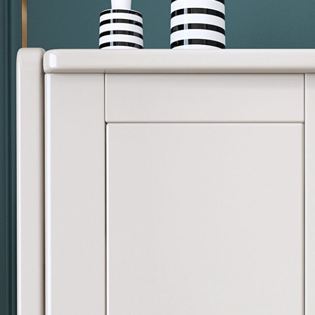 Traditional Rubberwood Wardrobe with Drawer Matte Finish Cabinet for Home