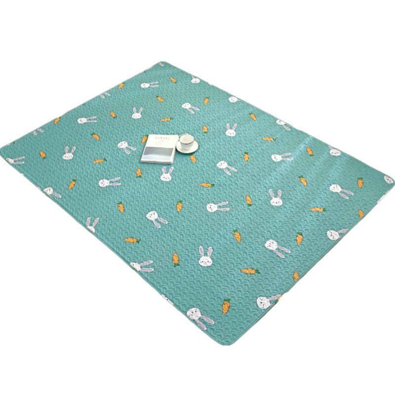 Multi Colored Solid Color Rug Cotton Relaxing Indoor Rug Non-Slip Backing Pet Friendly Easy Care Area Carpet for Bedroom