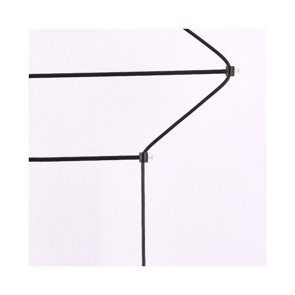 Geometric Hanging Ceiling Light Post Modern Metal 2/4/6 Lights Black Suspension Pendant