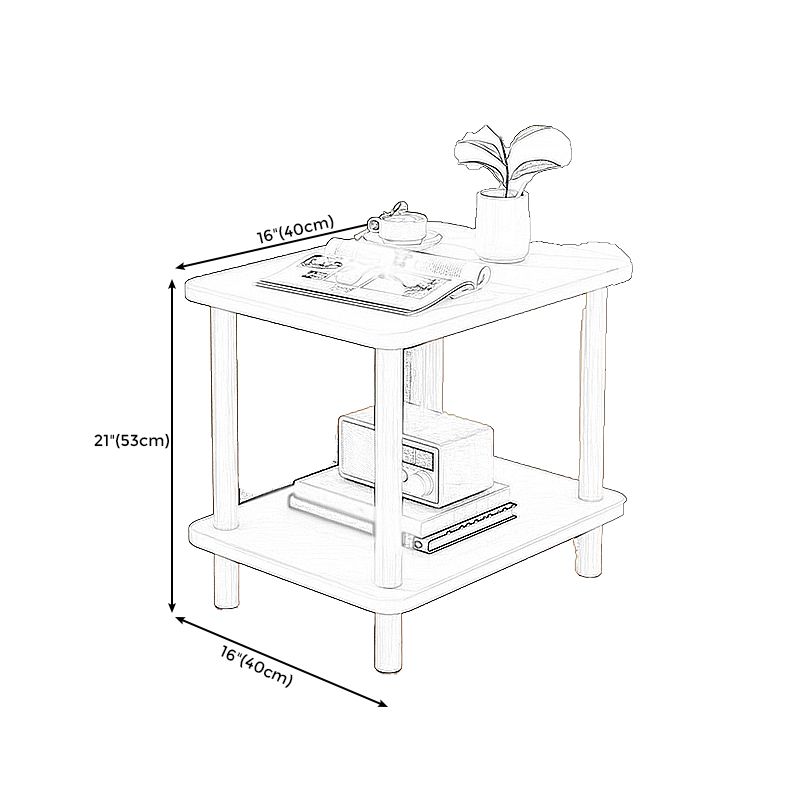 Modern Style Cocktail Table Artificial Wood Wood/white Coffee Table with Storage Rack