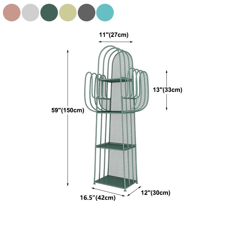 59"H Contemporary Style Bookcase Closed Back Metal Bookshelf for Home Office
