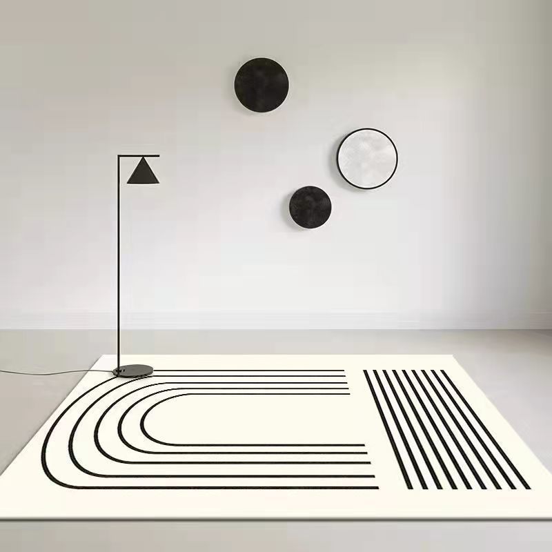 Pink Modern Carpet Polyester Color Block Carpet Washable Carpet for Home Decoration