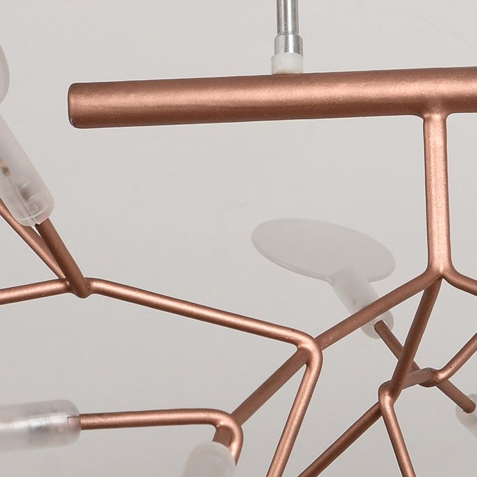 Luces de lámpara de fuego de fuego contemporánea luces de techo de acero inoxidable para sala de estar