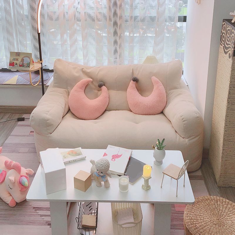 Modern Fabric Loveseat Sofa Rolled Arm Settee for Living Room