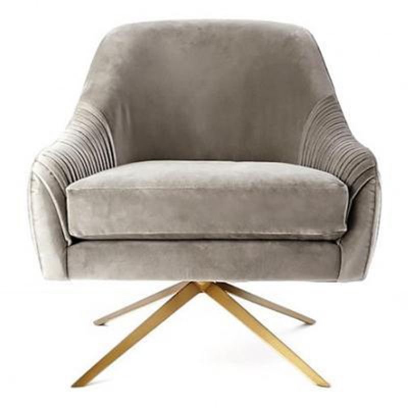 Velvet Arm Chair 29.52" L x 32.67" W x 33.46" H Swivel Accent Armchair