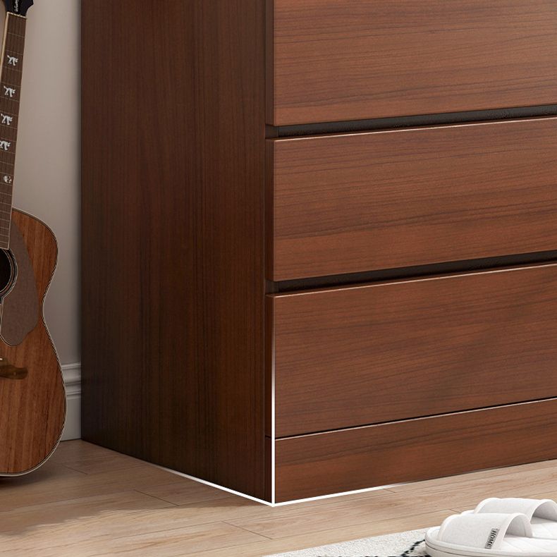 Contemporary Accent Chest with 6 Wooden Drawers Storage Chest