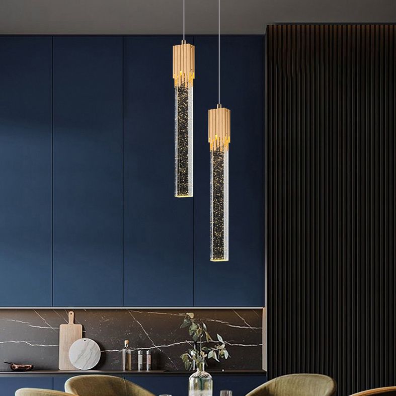 Röhrchen -Anhänger Beleuchtungsrichtung zeitgenössischer Kristall -LED -Schlafzimmer Hanges Anhänger Licht