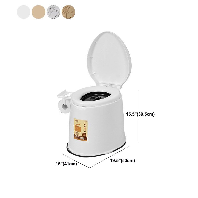 Modern Plastic Toilet Floor Mounted Toilet Bowl with Seat for Washroom