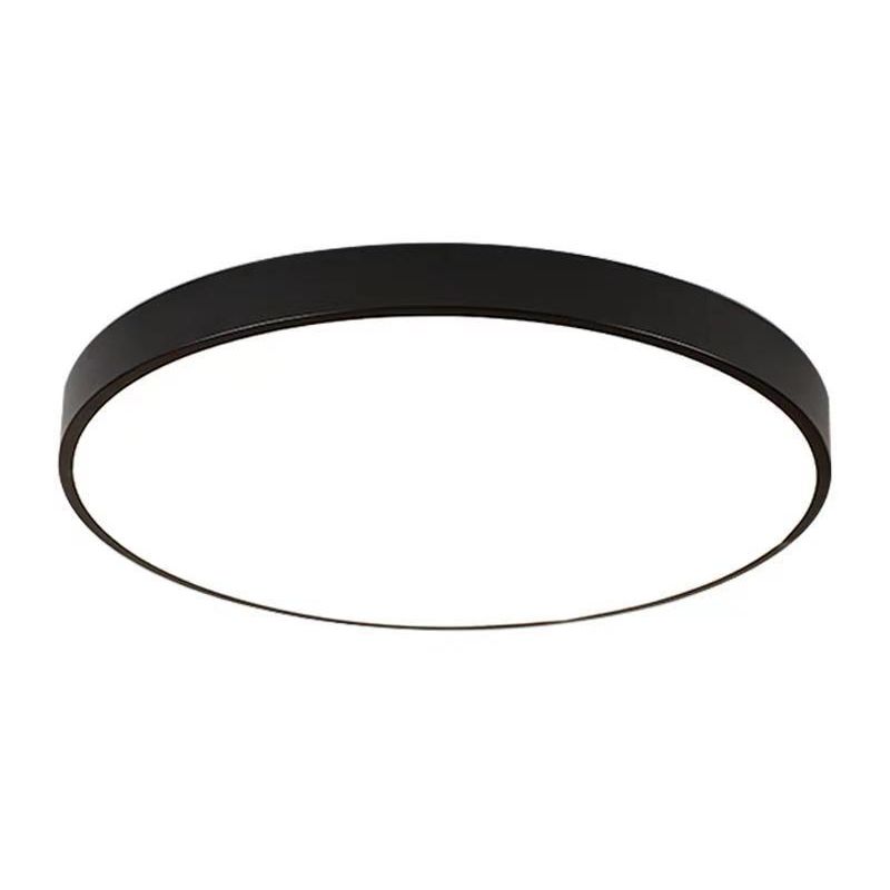 Lámpara de techo LED de forma redonda, acrílico moderno, 1 luz, montaje empotrado para sala de estar
