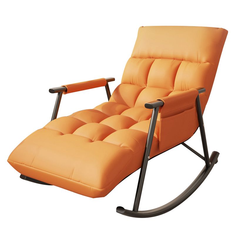 Modern Cushions Rocker Chair Metal Frame Spindle Rocker Chair for Living Room