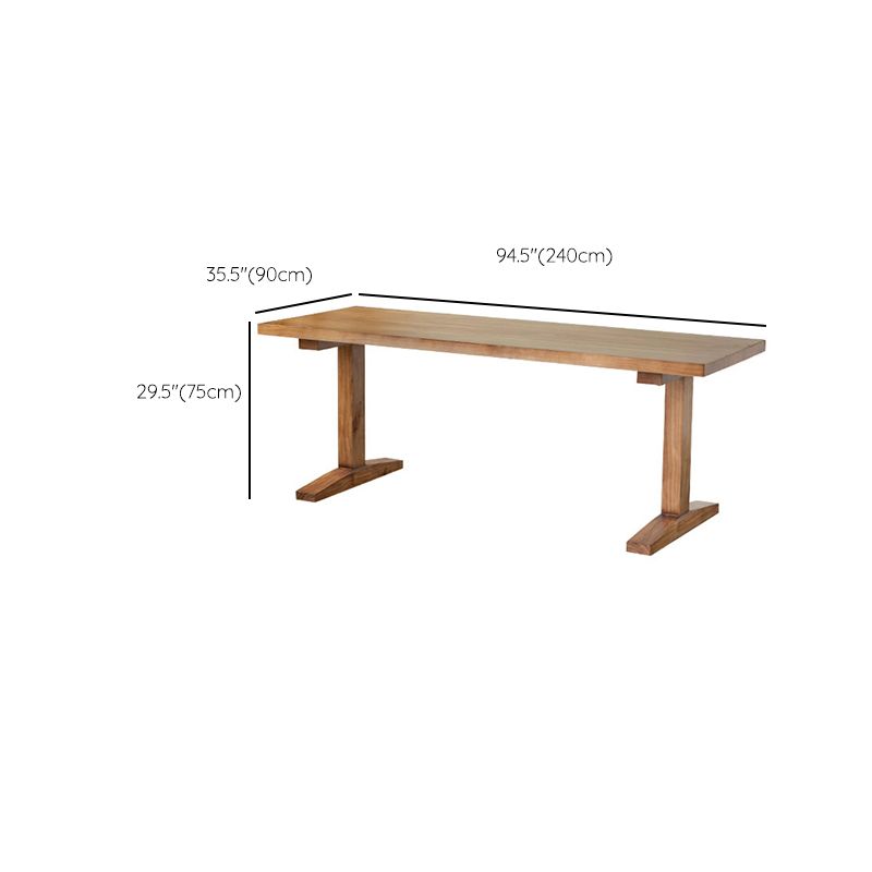 Solid Wood Dining Set 1/4/5 Pcs Rectangle Dining Table and Chair with Arm