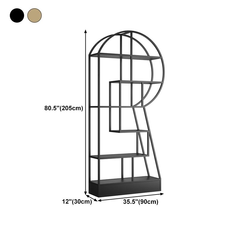 Urban Metal Etagere Bookshelf Vertical Open Bookcase for Home Office