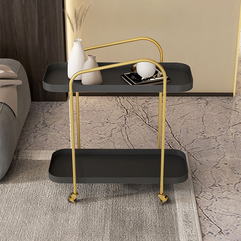 11" Wide Glam Corner Table Rectangular Accent Side Table with Storage