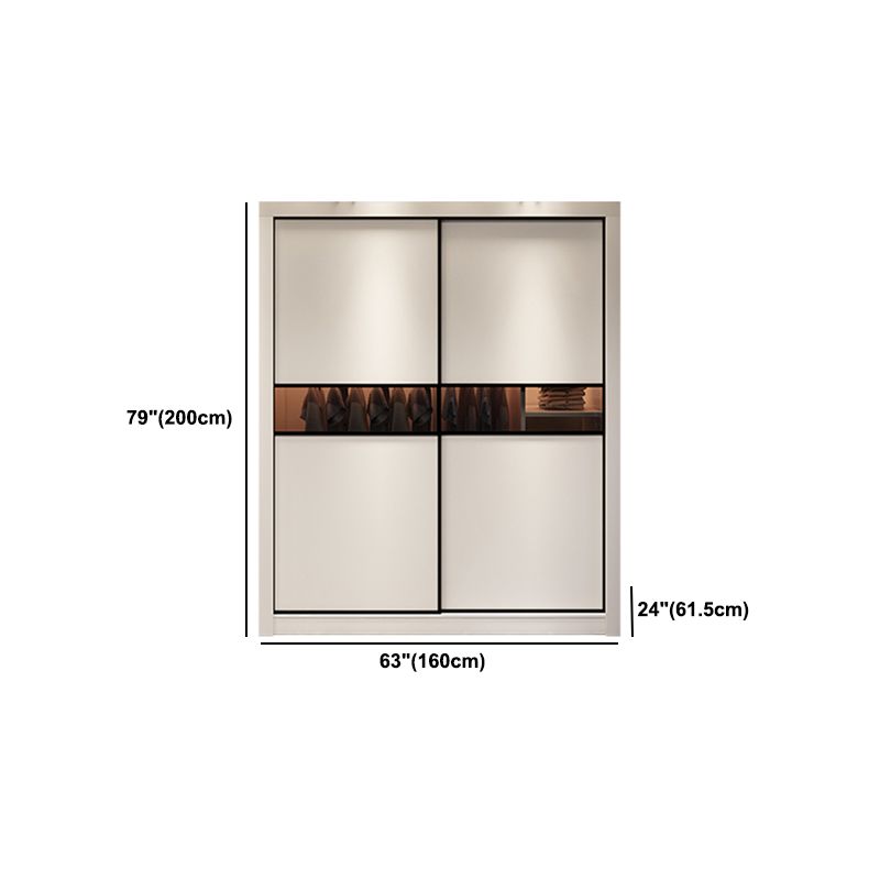 Contemporary Wardrobe Armoire Wooden Wardrobe Cabinet with Shelves