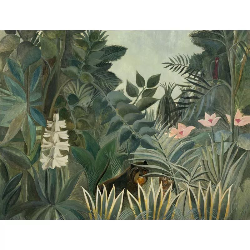 Contemporary Banana Leaves Wall Covering for Accent Wall, Personalized Size Wall Mural in Green