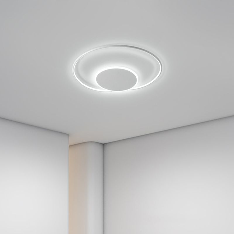 Unique Shape Flush Lighting Modern Metal 2 Lights Flush Mount Lighting