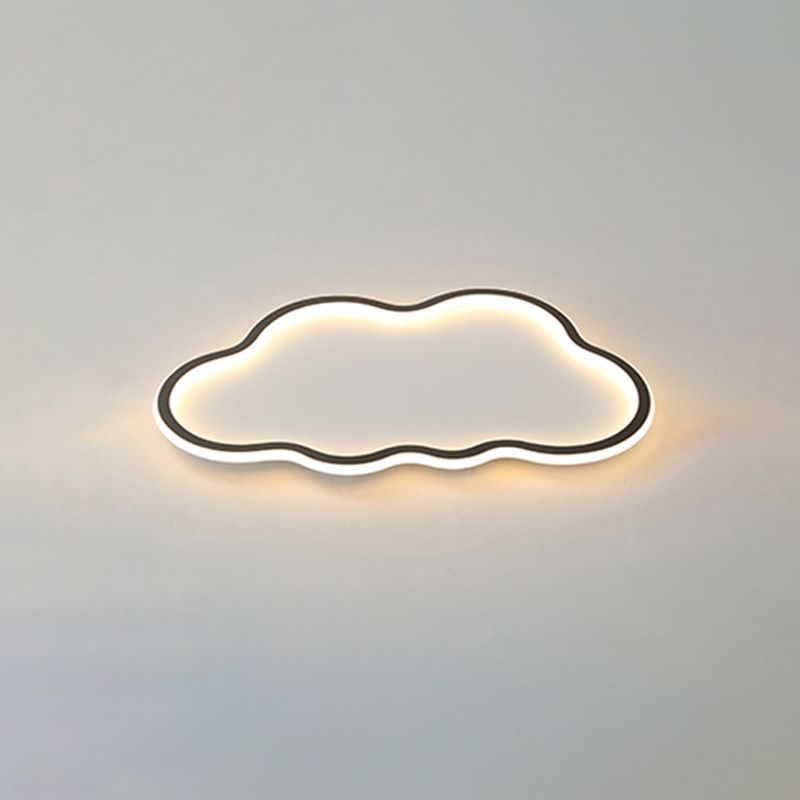 Moderna plafoniera a nuvola in alluminio con montaggio a incasso a LED con paralume in silicone