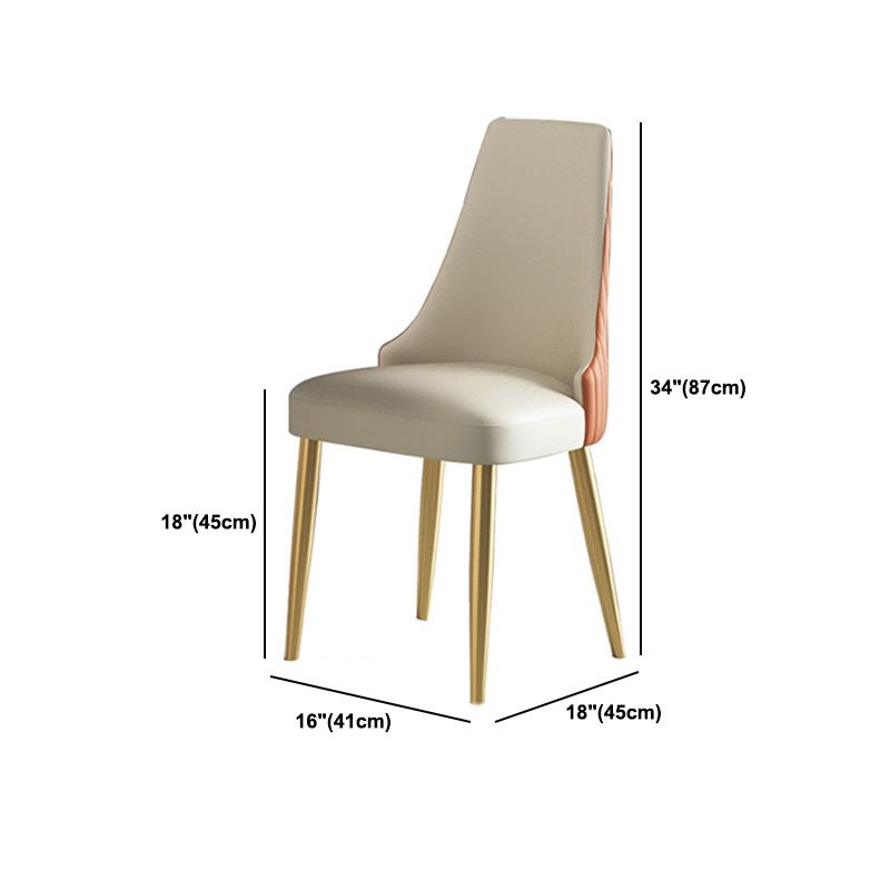 Glam Dining Table Set 1/2/3/5/7 Pcs Round White Dining Table with Side Chairs