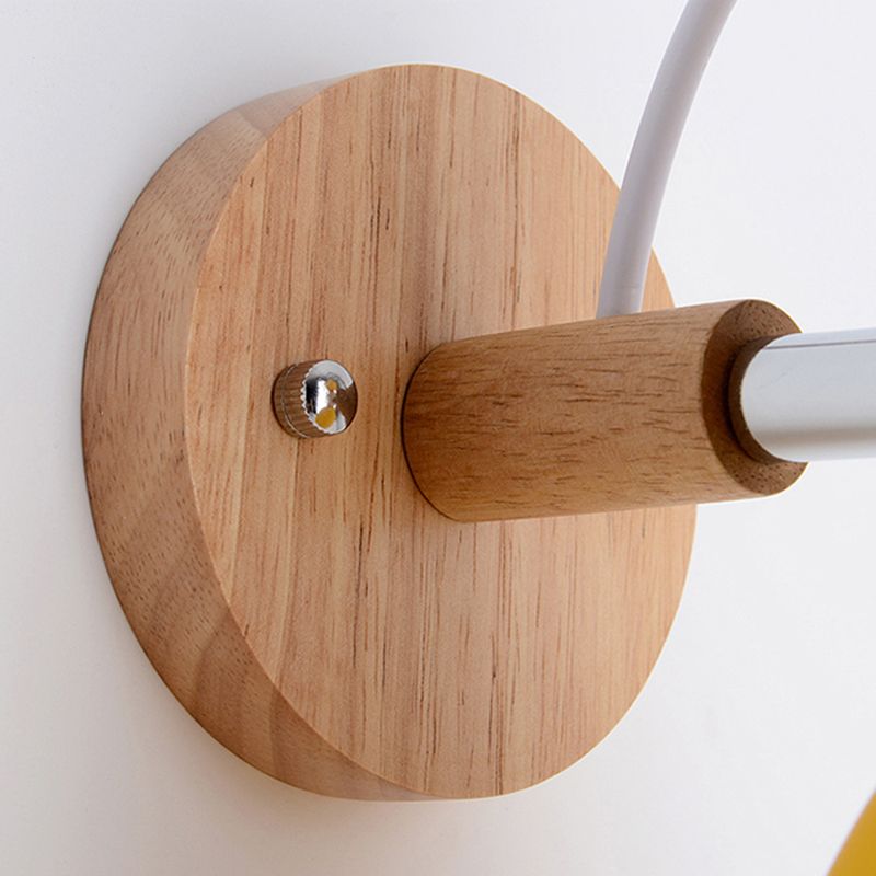 Metal Wall Lights Modern Macaron Style 1 Light Wall Sconce for Living Room