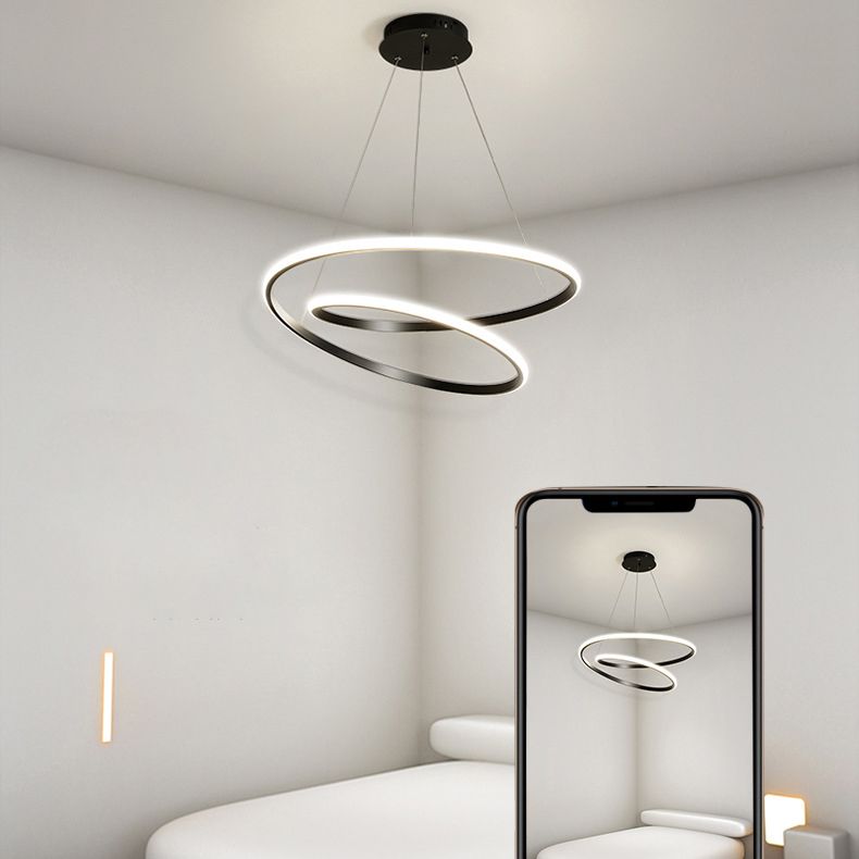 Moderne stijl 1-licht gesuspendeerde verlichtingsarmatuur Acryl Twist hanger kroonluchter