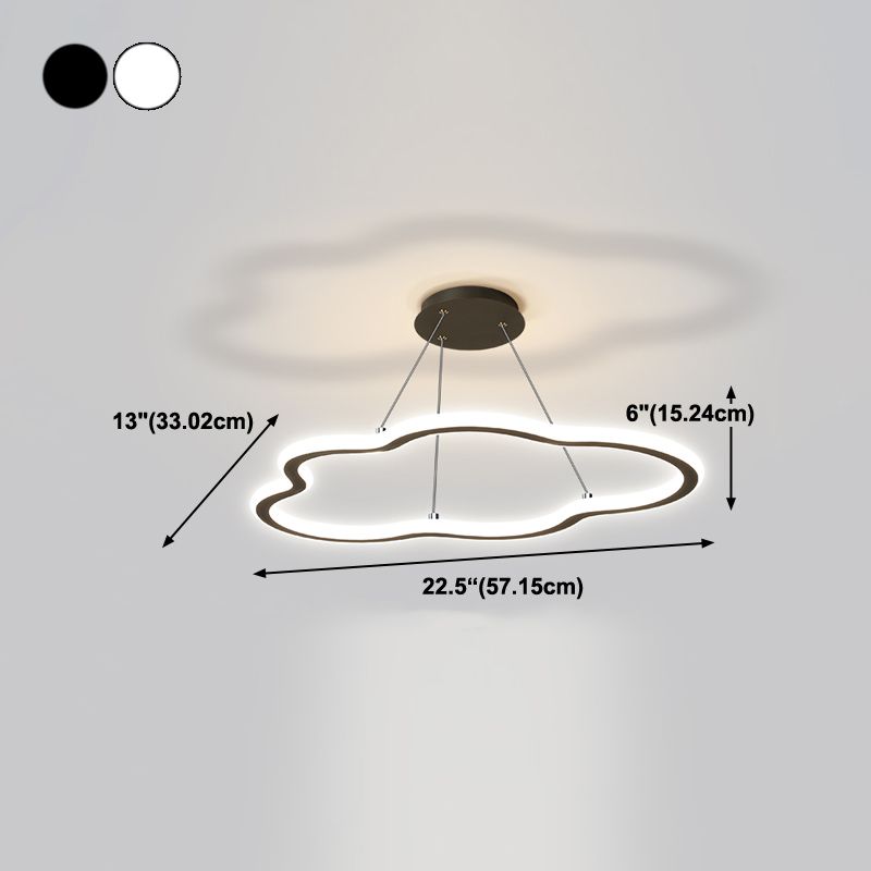 Linear Shape Chandelier Light Modern Metal 1 Light Chandelier Lighting Fixture