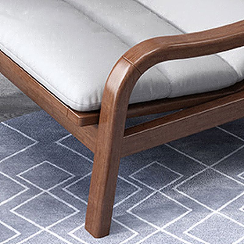 Sloped Arms Lounge Accent Chair with Solid Wood Frame and Arms Included