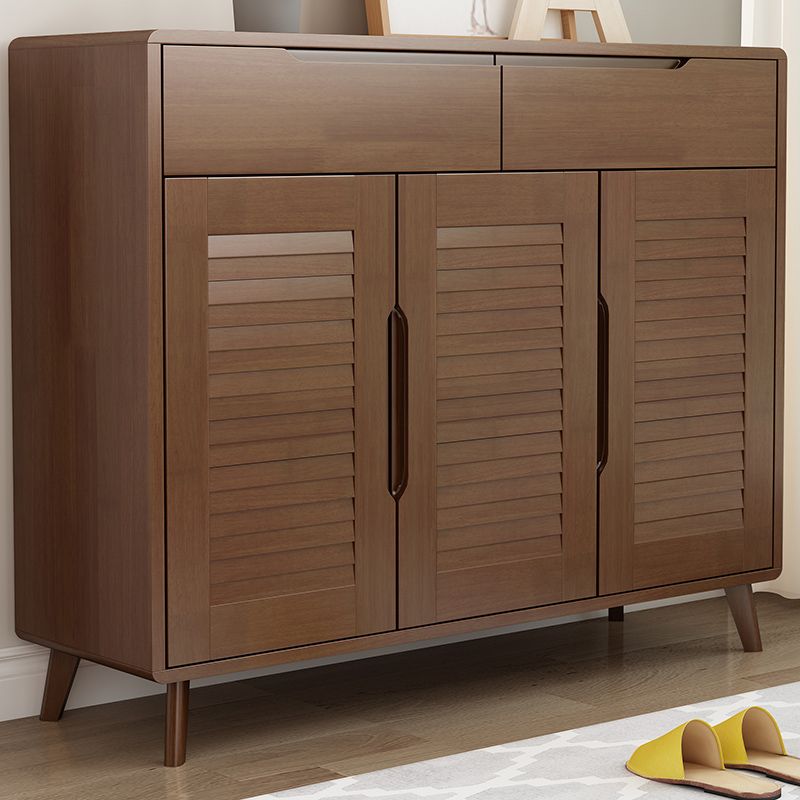 Contemporary Cabinet Rubberwood With Doors 2 - Drawer Rectangle Accent Cabinet