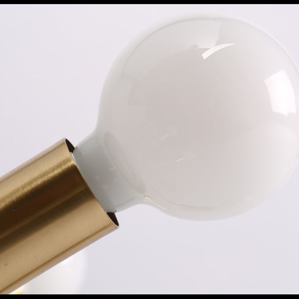 Metall freiliegende Glühbirne Halbflush Mount Leichte Dachbodenschlafzimmer Deckenmontage Leuchte in Gold