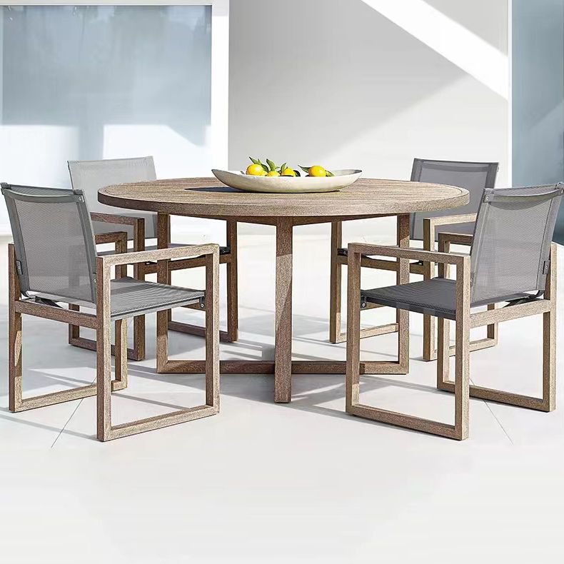 Water Resistant Dining Table Contemporary Style Outdoor Dining Table