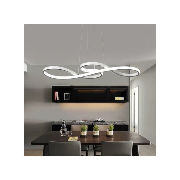 Modern Simplicity Spiral Chandelier Lamp Aluminum Hanging Pendant Lights for Restaurant
