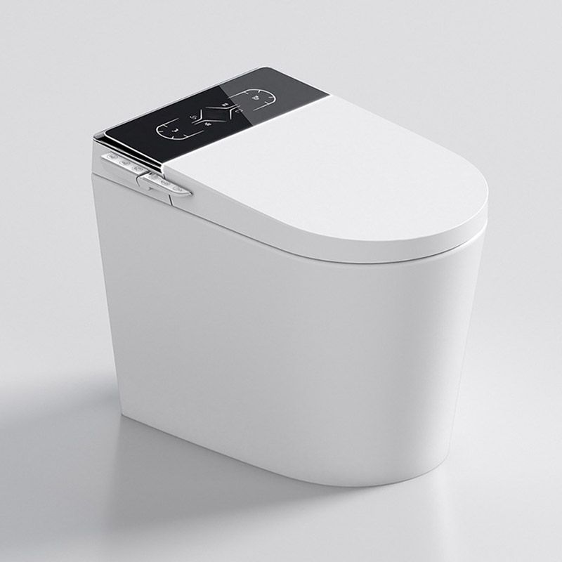 Modern White Heated Seat Toilet ABS Floor Mounted Flush Toilet with Seat