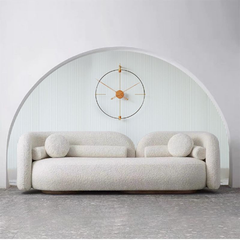 Modern Style Sofa Low Back Cushioned Sofa Padded with Sponge Cushions Sofa