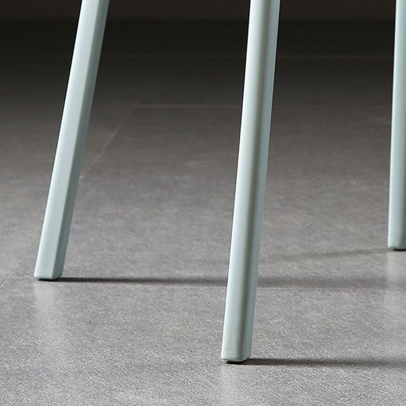 Plastic Armless Dining Chairs Scandinavian Open Back Dining Side Chair