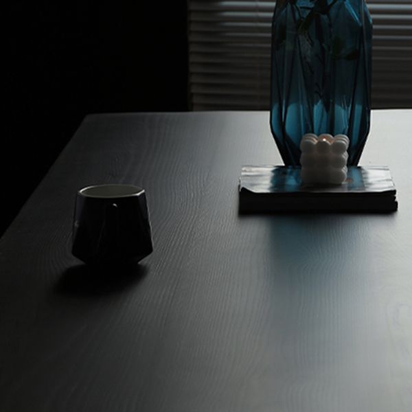 Modern Black Dining Set 1/2/5 Pieces Rectangle Indoor Wood Legs Dinette Set