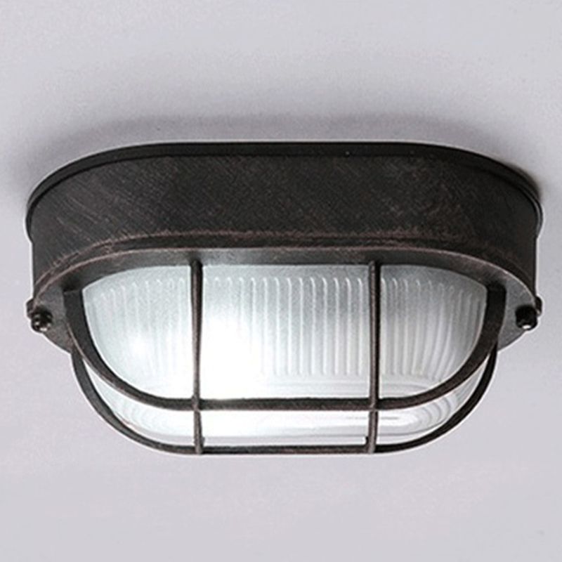 Industrial Style Aluminum Vanity Light Ellipse Shape Vanity Lamp for Shower Room