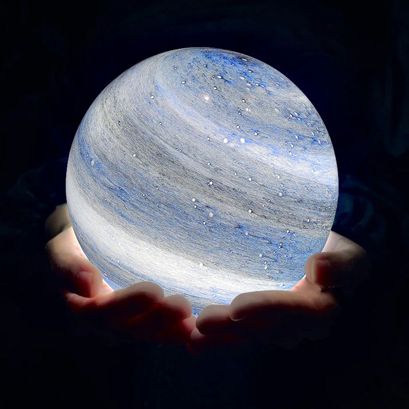 Lámpara de mesa de vidrio global de 1 luces de simplicidad moderna de estilo nocturno para dormitorio