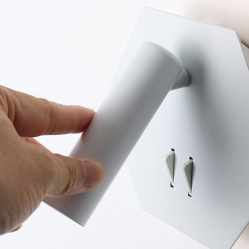 Contemporary LED Adjustable Wall Light with Acrylic Shade for Living Room